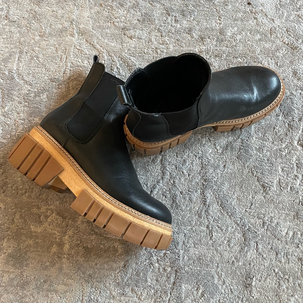 Aqua Chelsea Boots.